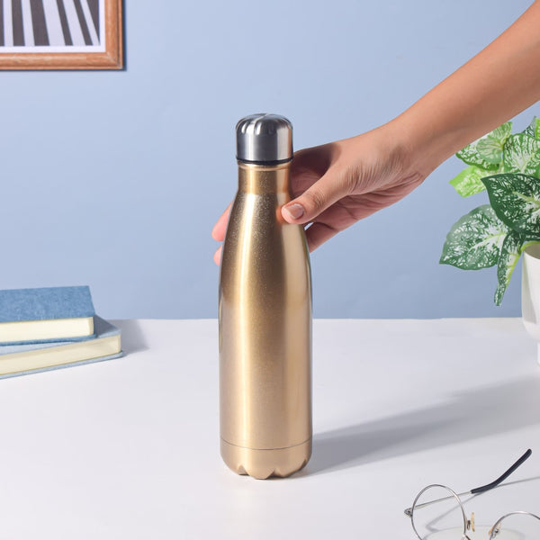 Stainless Steel Water Bottle Gold 500ml