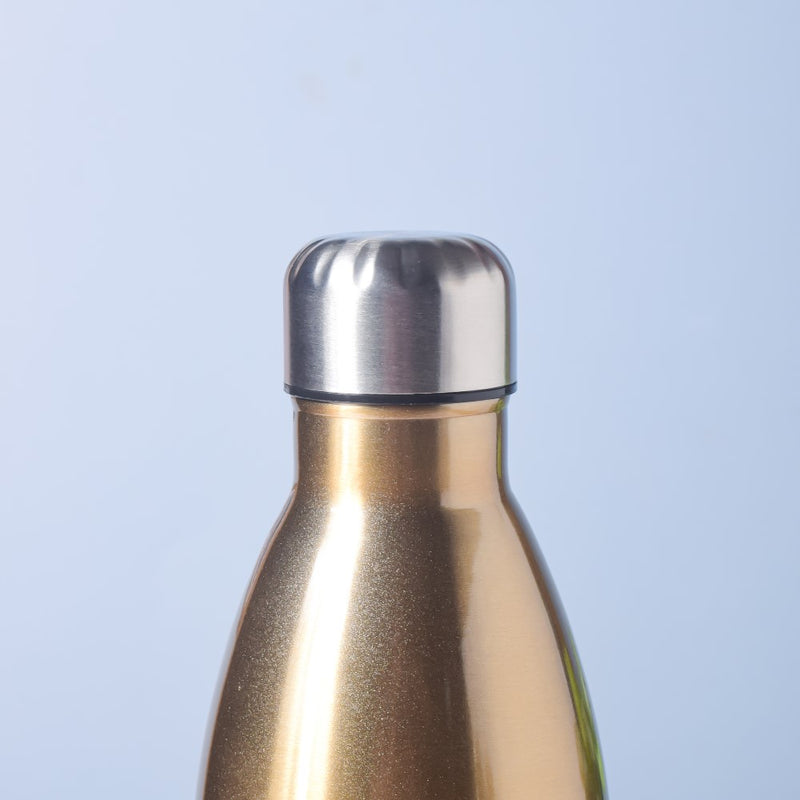 Stainless Steel Water Bottle Gold 1000ml - Water bottle, steel water bottle | Bottle for Travelling
