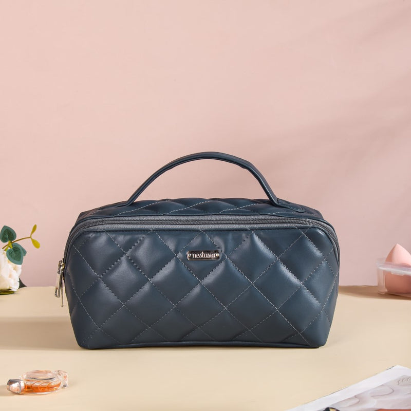 Multipurpose Travel Vanity Bag Blue Grey