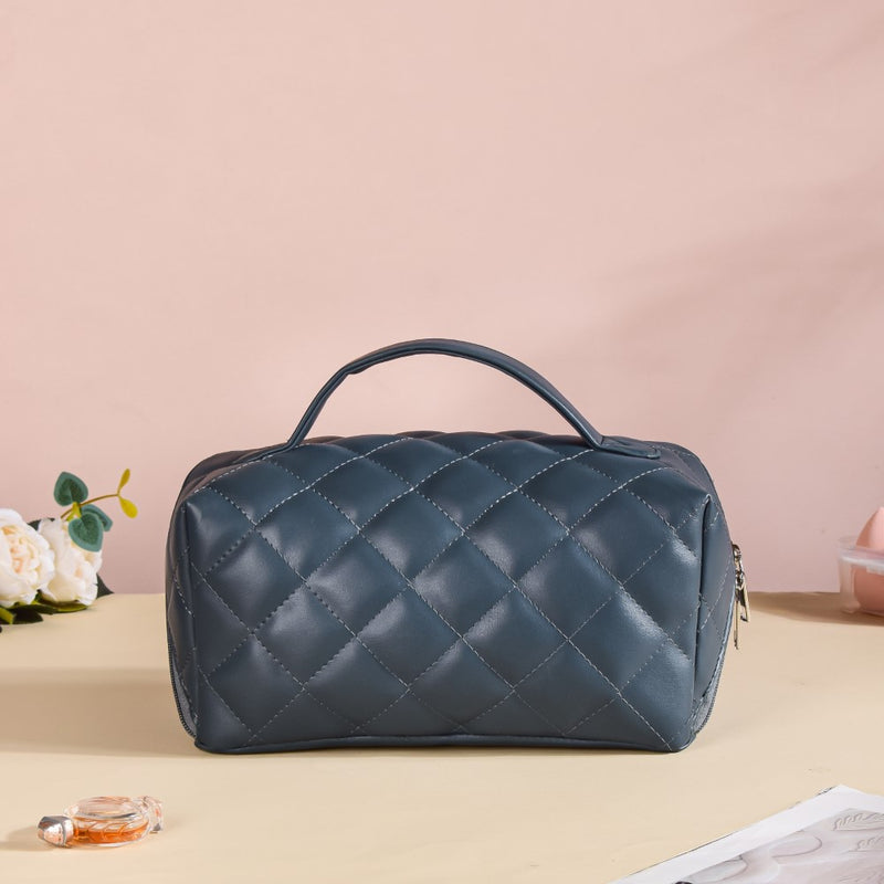 Multipurpose Travel Vanity Bag Blue Grey