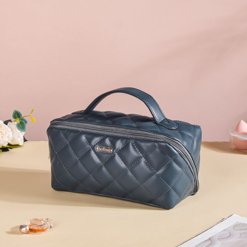 Multipurpose Travel Vanity Bag Blue Grey