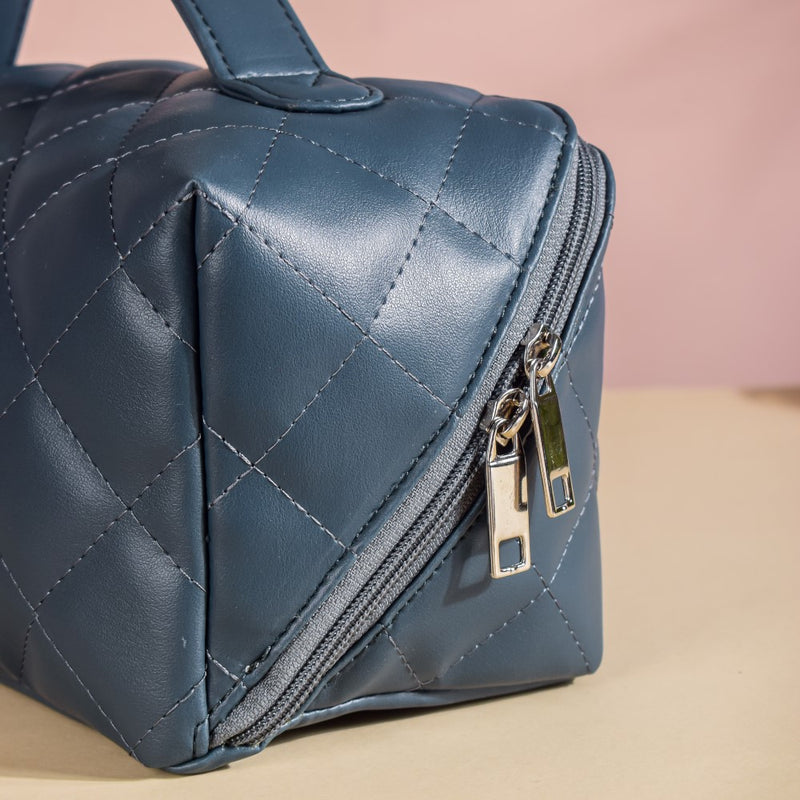 Multipurpose Travel Vanity Bag Blue Grey