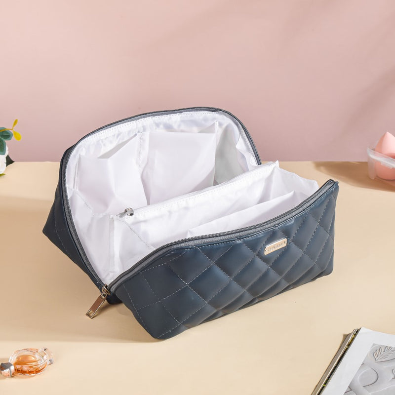 Multipurpose Travel Vanity Bag Blue Grey