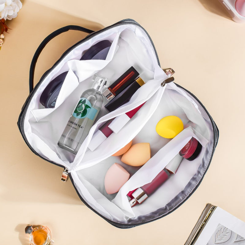 Multipurpose Travel Vanity Bag Blue Grey