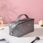 Makeup Pouch Large Capacity Quilted Grey