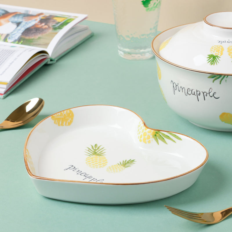 Pineapple Heart Supper Set For 4