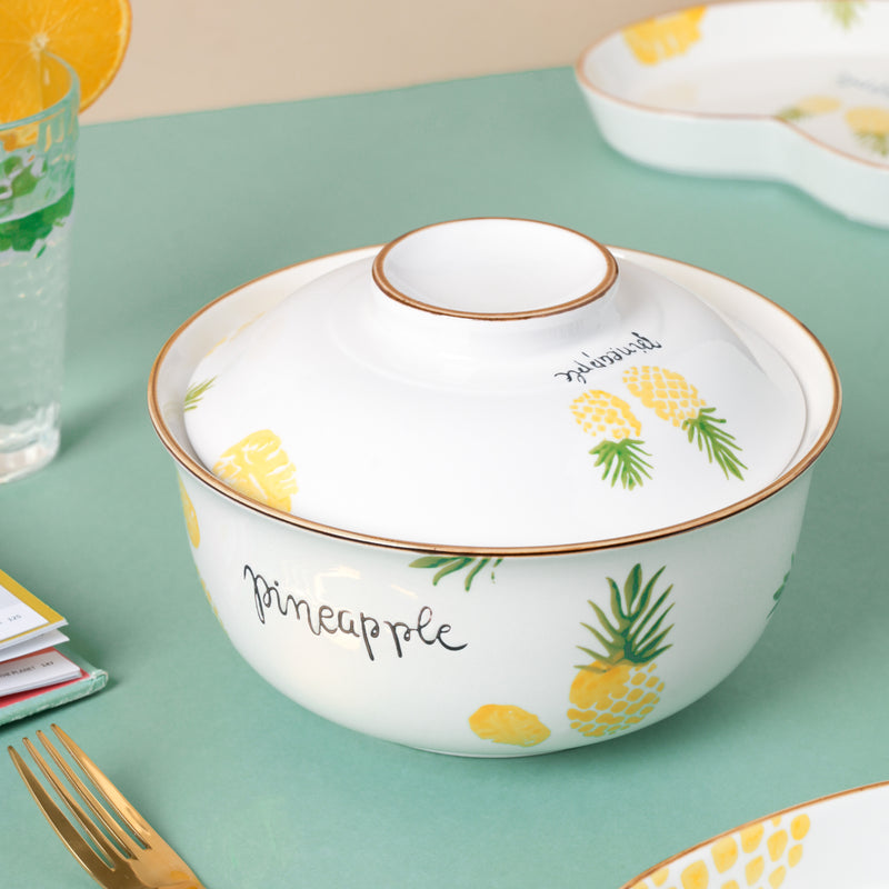 Pineapple Heart Supper Set For 4