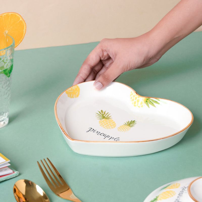 Pineapple Heart Supper Set For 4
