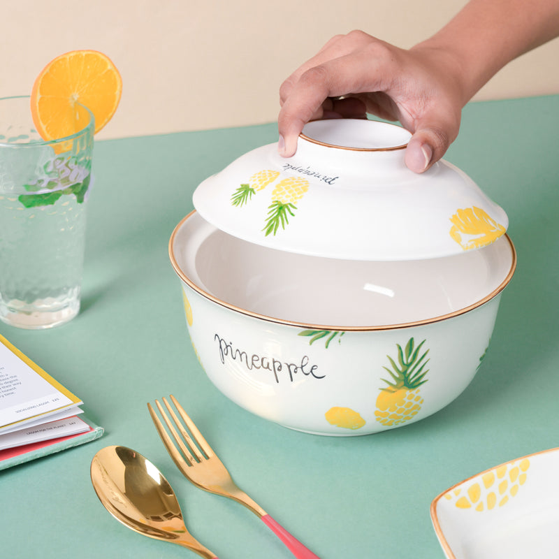 Pineapple Heart Supper Set For 4