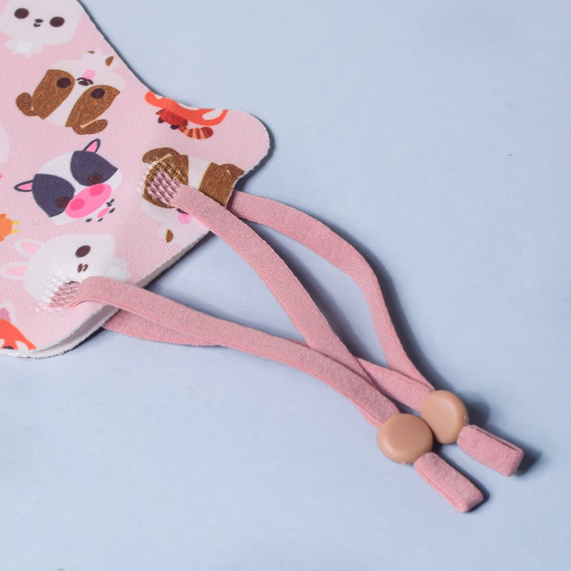 Zootopia Animal Printed Face Mask Pink Set Of 2
