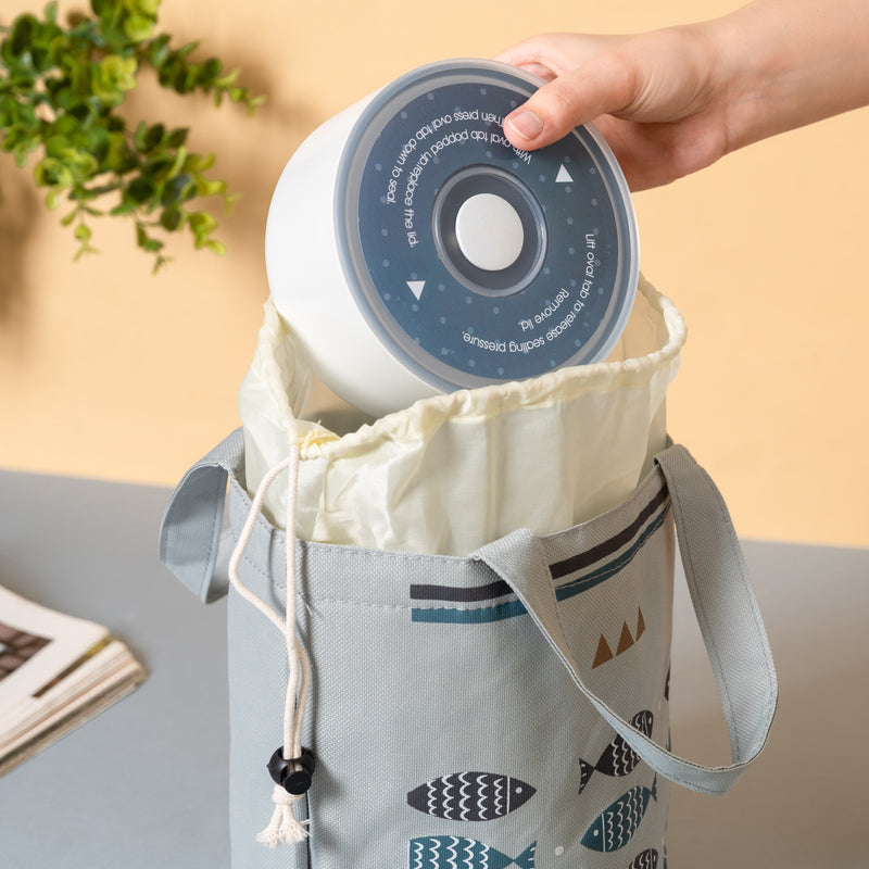 Fish Print Lunch Bag