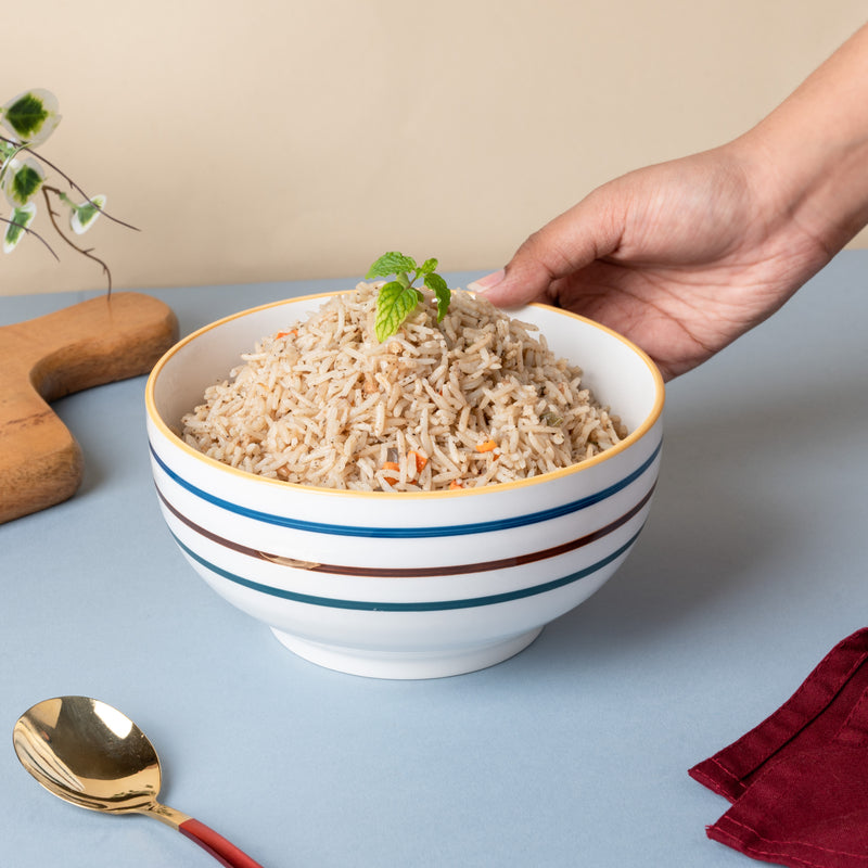 Feliz Serving Bowl - Bowl, ceramic bowl, serving bowls, noodle bowl, salad bowls, curry bowl, bowl for snacks, large serving bowl | Bowls for dining table & home decor