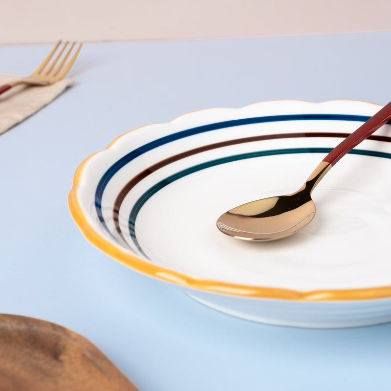 Feliz Pasta Plate - Serving plate, pasta plate, lunch plate, deep plate | Plates for dining table & home decor