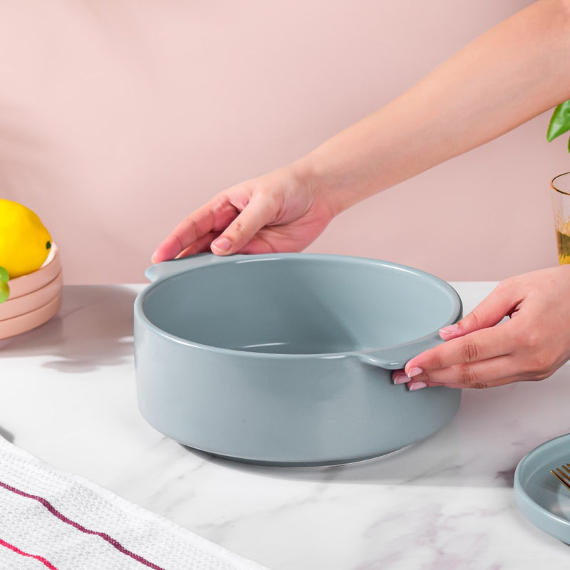 Ceramic Casserole Pots Blue 2 L