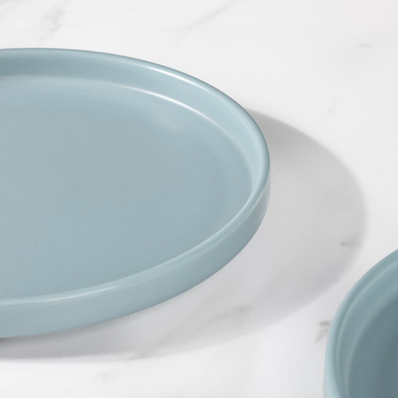 Modern Stoneware Snack Plate Blue - Serving plate, snack plate, dessert plate | Plates for dining & home decor
