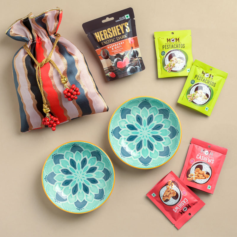 Snack Up Mandala Dish Diwali Hamper Set Of 8