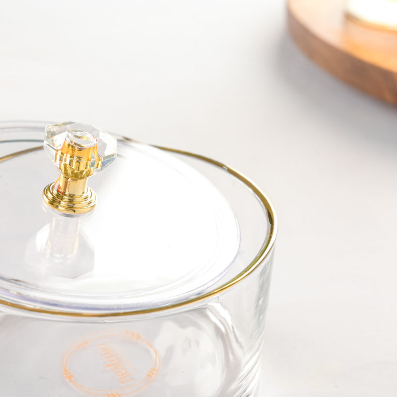 Golden Heart Transparent Jars With Stand Set Of 4 200ml - Jar