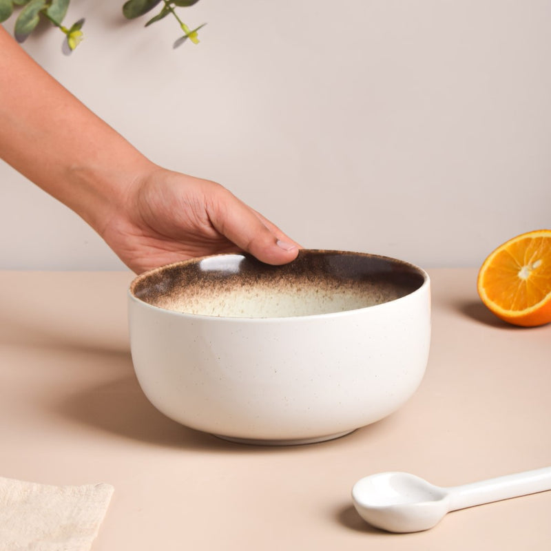 Cavern Clay Serving Bowl 500 ml - Bowl, ceramic bowl, serving bowls, noodle bowl, salad bowls, bowl for snacks, large serving bowl | Bowls for dining table & home decor