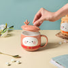 Tea Cup With Lid- Mug for coffee, tea mug, cappuccino mug | Cups and Mugs for Coffee Table & Home Decor