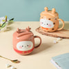 Tea Cup With Lid- Mug for coffee, tea mug, cappuccino mug | Cups and Mugs for Coffee Table & Home Decor