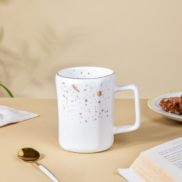 Cara Ceramic White Mug- Mug for coffee, tea mug, cappuccino mug | Cups and Mugs for Coffee Table & Home Decor
