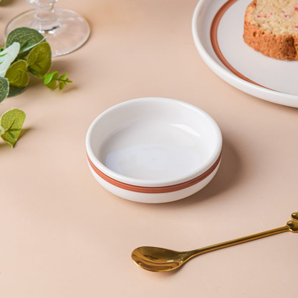 Ivory Ceramic Bowl For Dips - Bowl, ceramic bowl, dip bowls, chutney bowl, dip bowls ceramic | Bowls for dining table & home decor 
