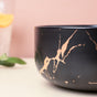 Gold Detailed Marble Ceramic Serving Bowl Black - Bowl, ceramic bowl, serving bowls, noodle bowl, salad bowls, bowl for snacks, large serving bowl | Bowls for dining table & home decor