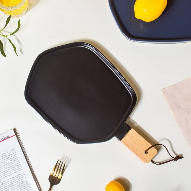 Hexa Plate With Handle - Serving plate, snack plate, dessert plate | Plates for dining & home decor