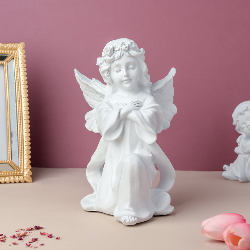 Angel Statue On One Knee - Showpiece | Home decor item | Room decoration item