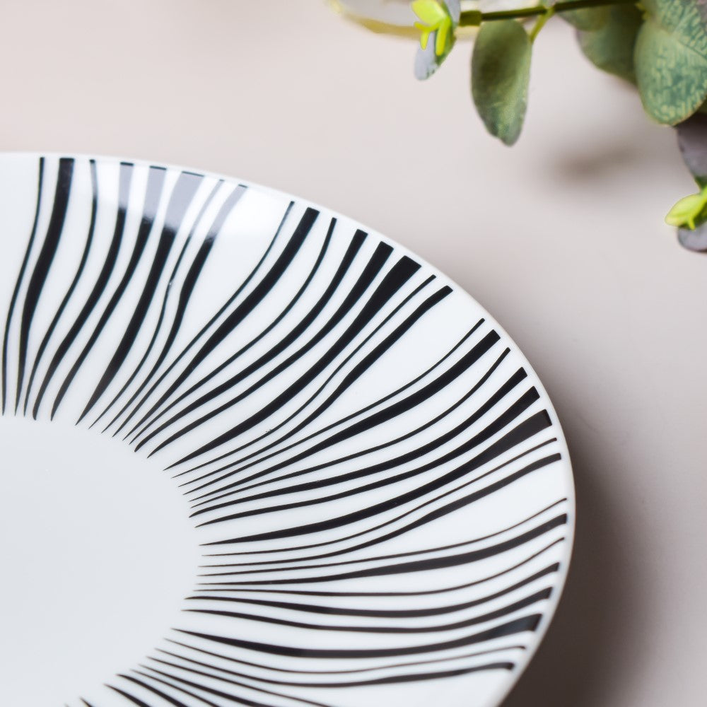 Black and outlet white dessert plates