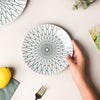 Trellis Printed Snack Plate White 8 Inch - Serving plate, snack plate, dessert plate | Plates for dining & home decor