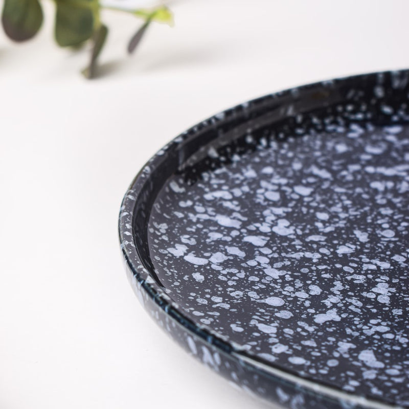 Kimberlite Finish Stone Ceramic Snack Plate 8 Inch - Serving plate, snack plate, dessert plate | Plates for dining & home decor