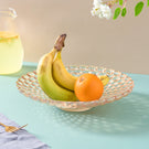 Amber Glass Decorative Fruit Bowl