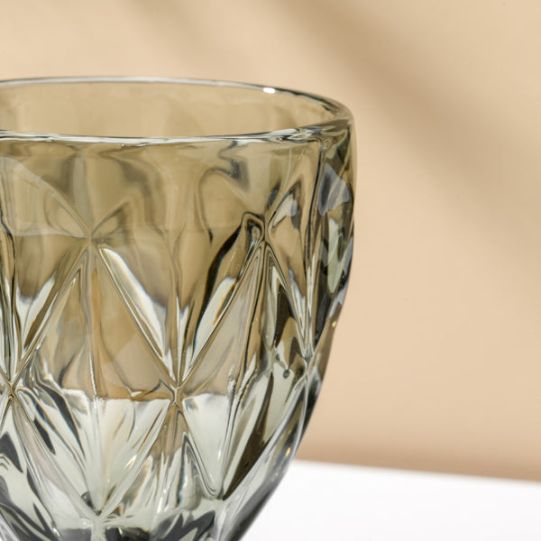 Textured Drinkware Ash Grey Glass Set Of 6 250 ml
