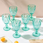 Crystal Red Wine Glass Teal Set Of 6 300 ml