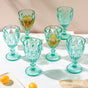 Crystal Red Wine Glass Teal Set Of 6 300 ml