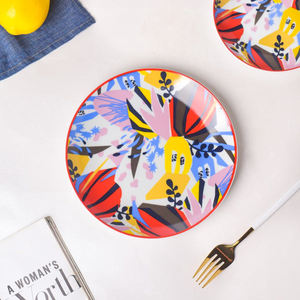 Sylvia Ceramic Snack Plate 8 Inch