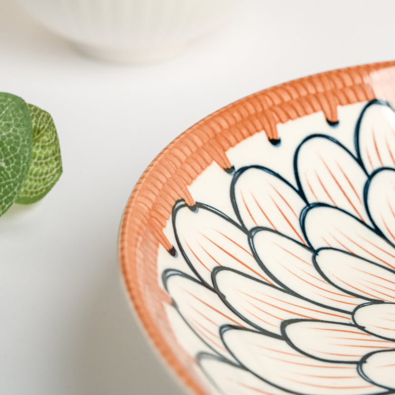 Abloom Ceramic Snack Dish 8 Inch - Serving plate, snack plate, dessert plate | Plates for dining & home decor