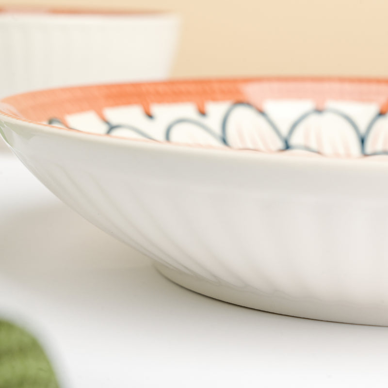 Abloom Ceramic Snack Dish 8 Inch - Serving plate, snack plate, dessert plate | Plates for dining & home decor