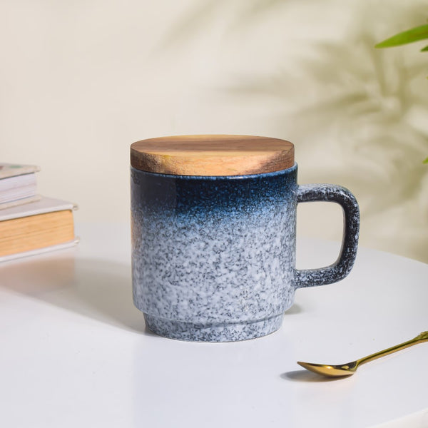 Pebble Glazed Mug With Lid Grey 250 ml