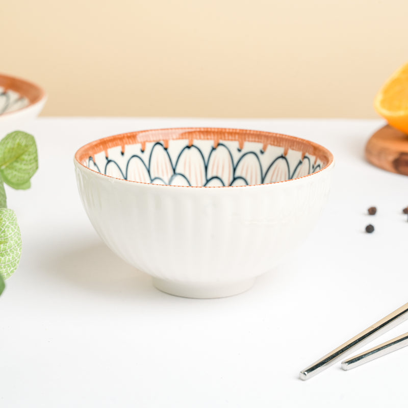 Abloom Ceramic Snack Bowl 4.5 Inch 250 ml - Bowl, soup bowl, ceramic bowl, snack bowls, curry bowl, popcorn bowls | Bowls for dining table & home decor
