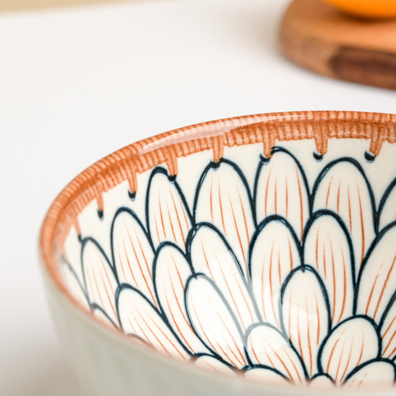Abloom Ceramic Snack Bowl 4.5 Inch 250 ml - Bowl, soup bowl, ceramic bowl, snack bowls, curry bowl, popcorn bowls | Bowls for dining table & home decor