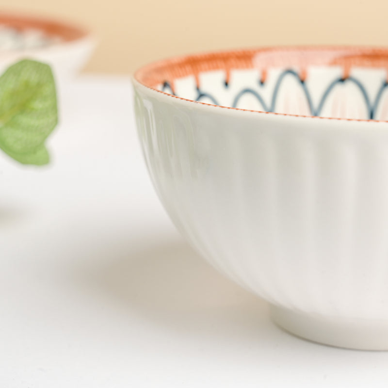 Abloom Ceramic Snack Bowl 4.5 Inch 250 ml - Bowl, soup bowl, ceramic bowl, snack bowls, curry bowl, popcorn bowls | Bowls for dining table & home decor