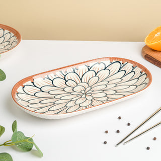 Abloom Ceramic Long Plate 11.5 Inch