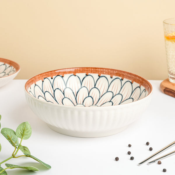 Abloom Ceramic Serving Bowl 9 Inch 1 L - Ceramic bowl, serving bowls, salad bowls | Bowls for dining table & home decor