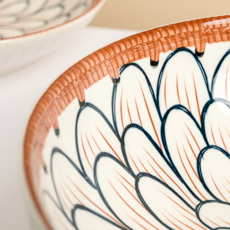 Abloom Ceramic Serving Bowl 9 Inch 1 L - Ceramic bowl, serving bowls, salad bowls | Bowls for dining table & home decor