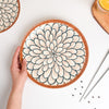 Abloom Ceramic Dinner Plate 10 Inch - Serving plate, rice plate, ceramic dinner plates| Plates for dining table & home decor