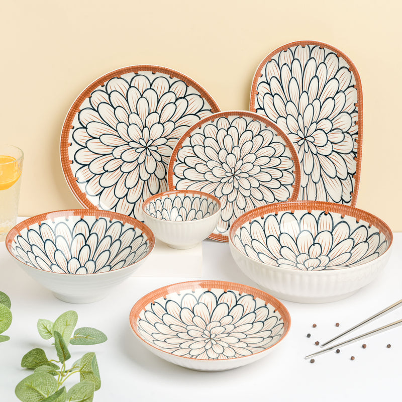 Abloom Ceramic Snack Bowl 4.5 Inch 250 ml - Bowl, soup bowl, ceramic bowl, snack bowls, curry bowl, popcorn bowls | Bowls for dining table & home decor