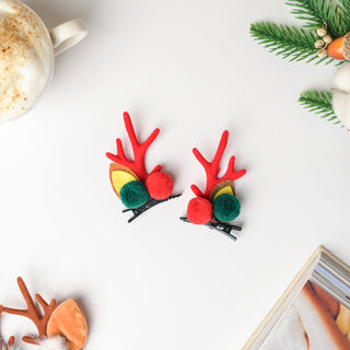 Horns Of Reindeer Christmas Hair Clip Set of 2