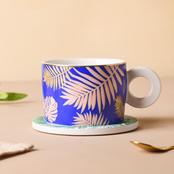 Havanna Ceramic Cup With Coaster 200 ml- Tea cup, coffee cup, cup for tea | Cups and Mugs for Office Table & Home Decoration